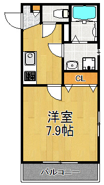 サンパティーク 201号室 間取り