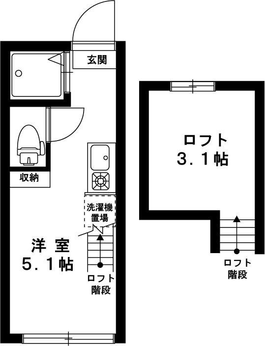 ジュネス中野坂上 205号室 間取り