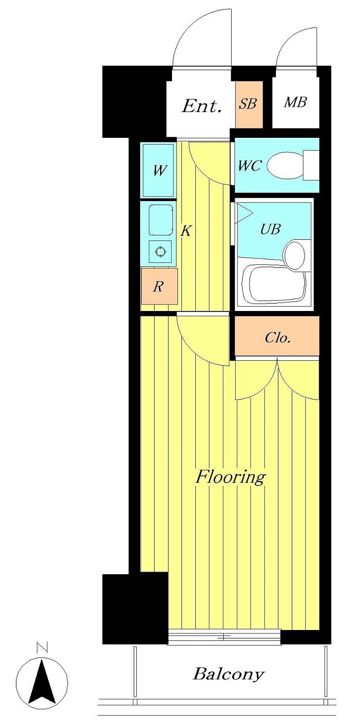ﾒｲﾝｽﾃｰｼﾞ西麻布 303号室 間取り