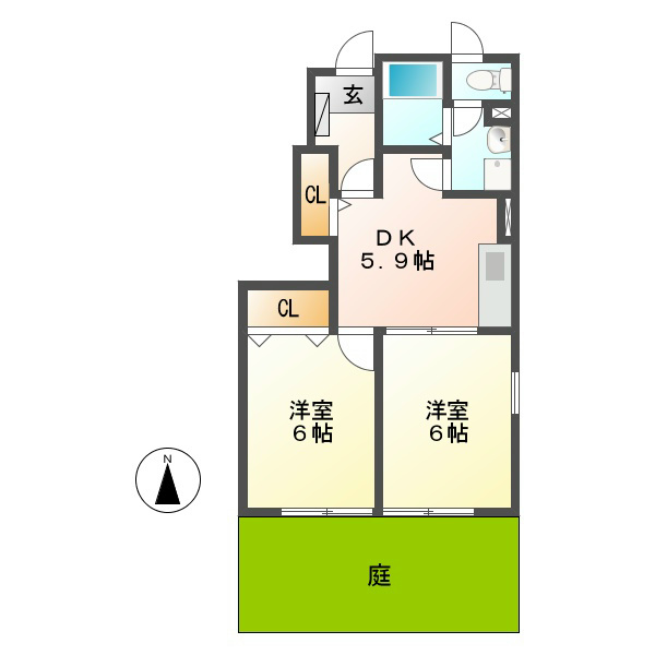 シャン．フォンテーヌ 間取り