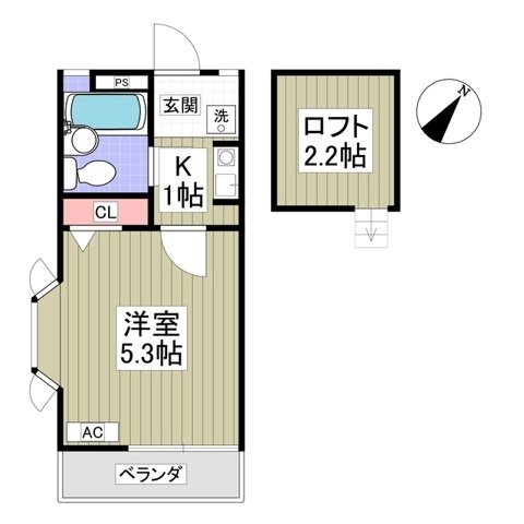 ローズアパートR18 間取り図