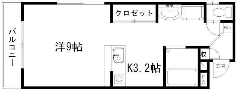 サンライフ鴨江 102号室 間取り