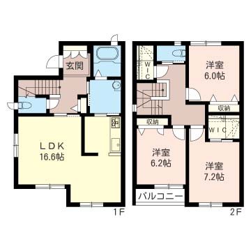 フィオーレ花水台B 間取り