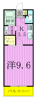 ロイヤルハイツ 102号室 間取り