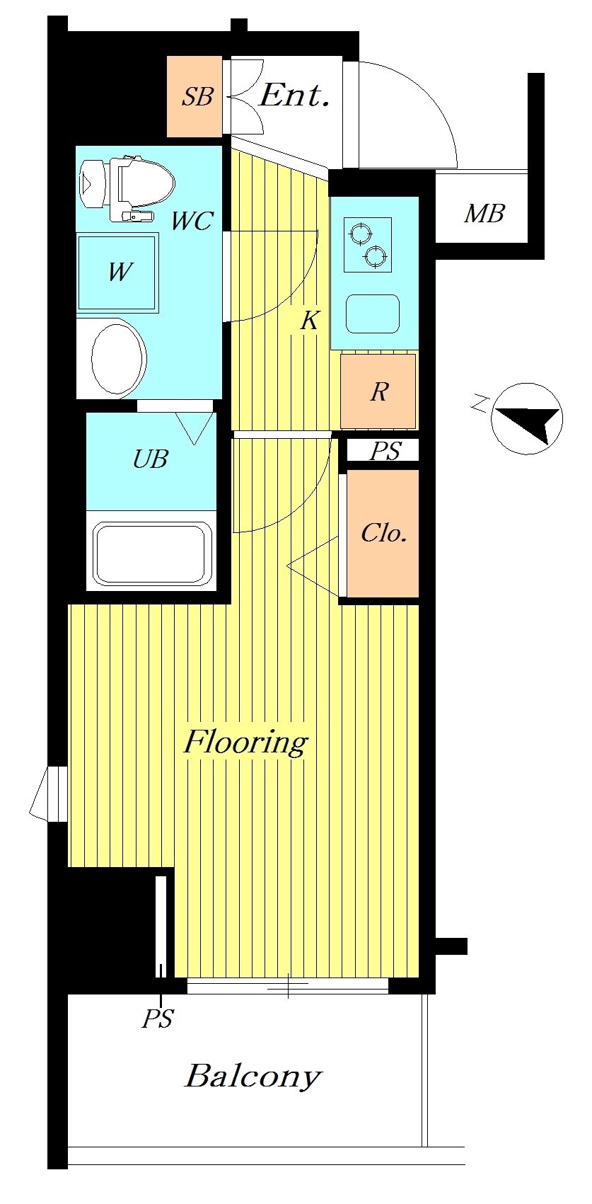 ｳﾞｧﾚｯｼｱ川口幸町ｼﾃｨ 403号室 間取り