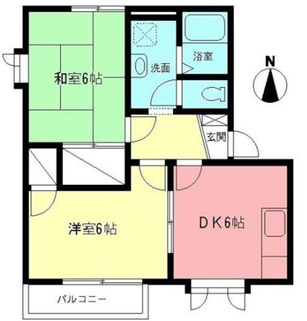 スプルース湘南B 202号室 間取り