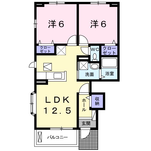 プランドール　ハーモニー 101号室 間取り