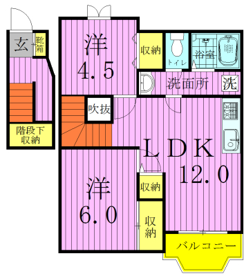 ケンコーポラス 203号室 間取り