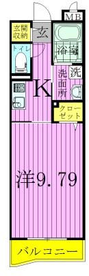 ボヌール 208号室 間取り