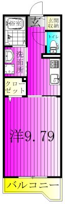 ボヌール 208号室 間取り