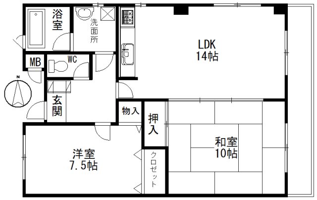 コモドカーサ新神戸 間取り図