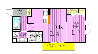 ANNEX 206号室 間取り