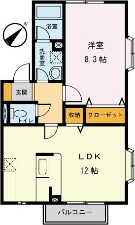 ドミール多摩境H棟 間取り図