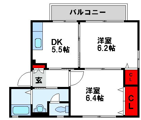 フォレスト　Ⅱ棟 間取り