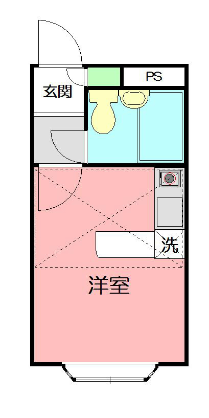 ベルピア鎌倉2－1 204号室 間取り