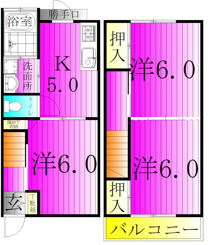 第二杉山ハイツ 106号室 間取り