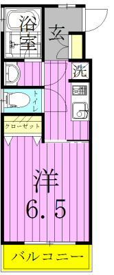アドヴァンス新松戸 101号室 間取り