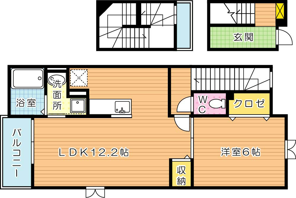 フレシール黒崎 301号室 間取り