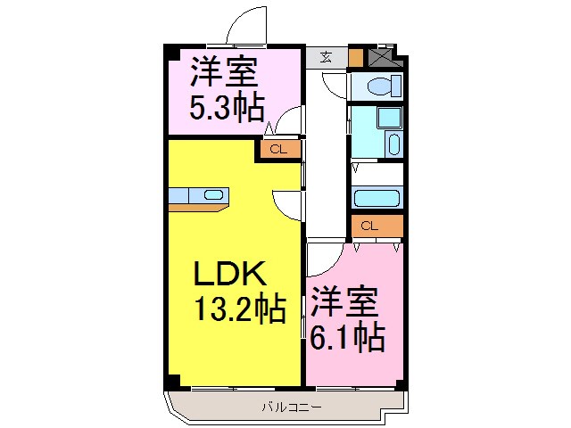 プリミエール井戸田 間取り図