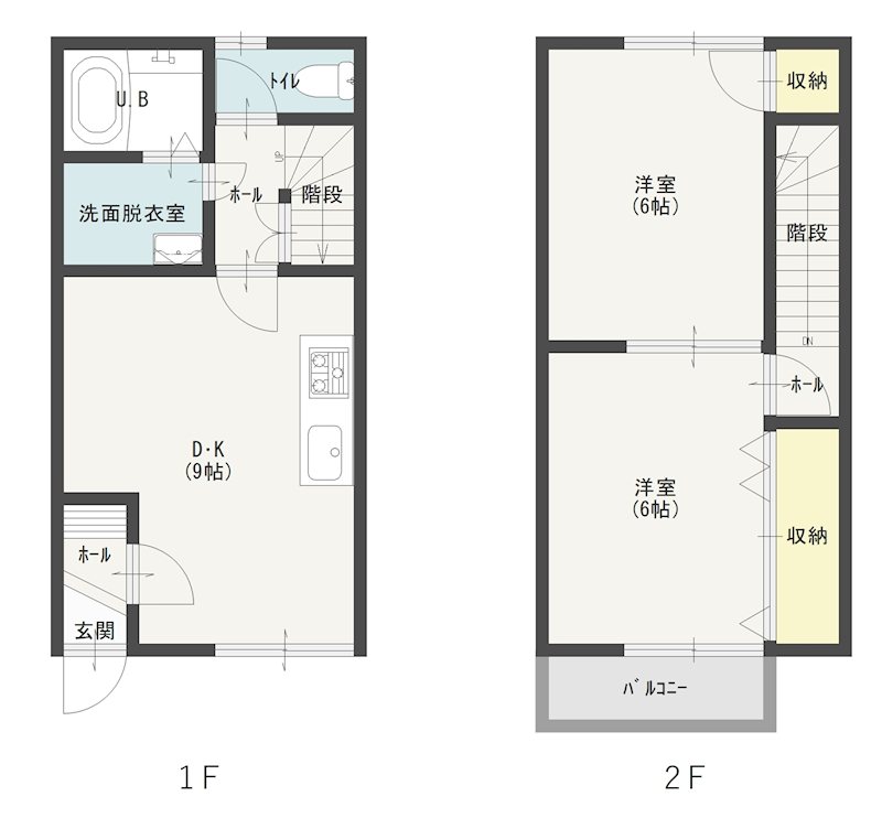 コーポ井上 D号室 間取り