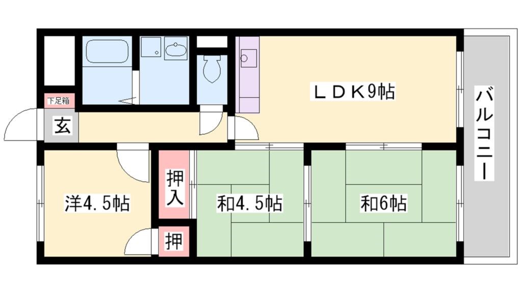 ベネフィス北在家 間取り図