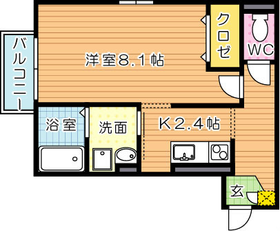  Carnelian穴生（カーネリアン穴生） 間取り