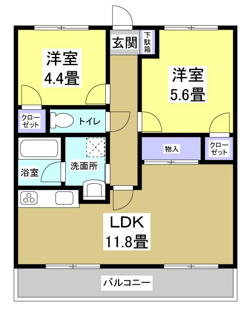 フロントヒルズⅢ 305号室 間取り