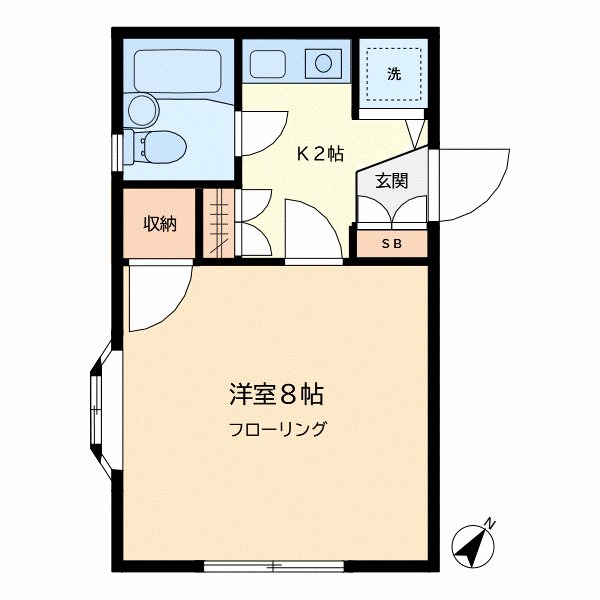 ハウスクリビア 202号室 間取り