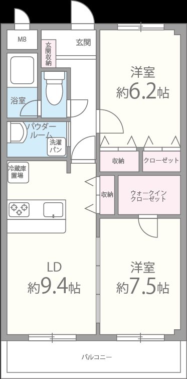 ベルナードサーモス 間取り図