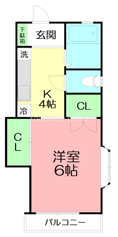 すみれ野舘Ⅰ・Ⅱ 201号室 間取り