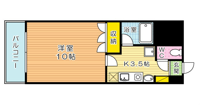 サルヴァトーレ西小倉 803号室 間取り