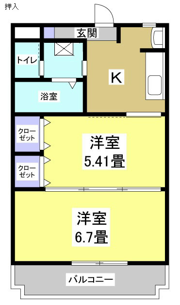 シャトー水堀 間取り図