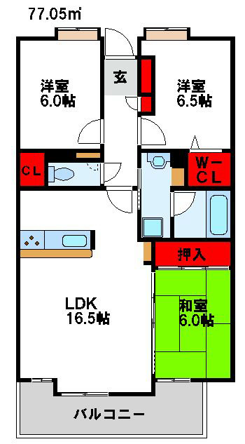 アンピール赤間駅前 間取り