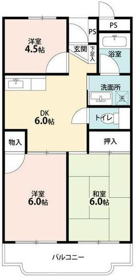 シーサイドテラス 302号室 間取り