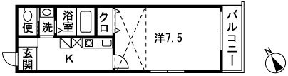 Kエスパシオ 209号室 間取り