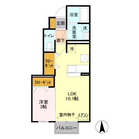 ストラールB 103号室 間取り