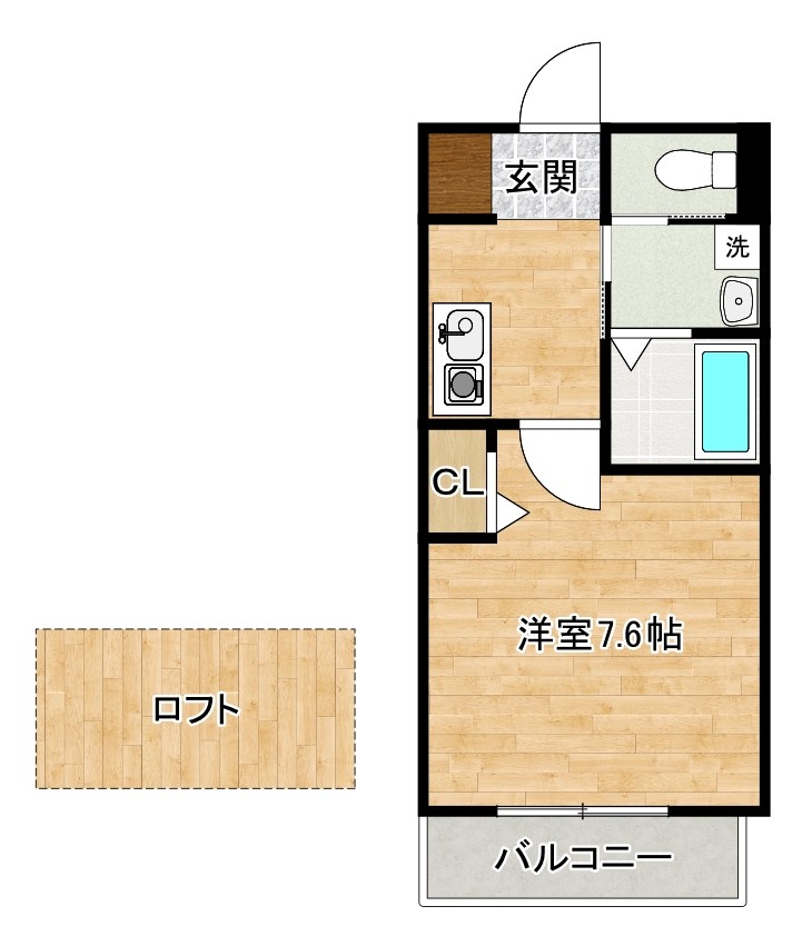 スタンダード九工大前ビル 301号室 間取り
