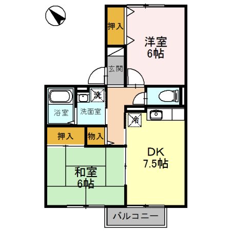 グランベールI 間取り図