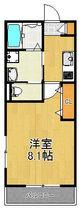 MARUMO COURT Ⅱ 103号室 間取り