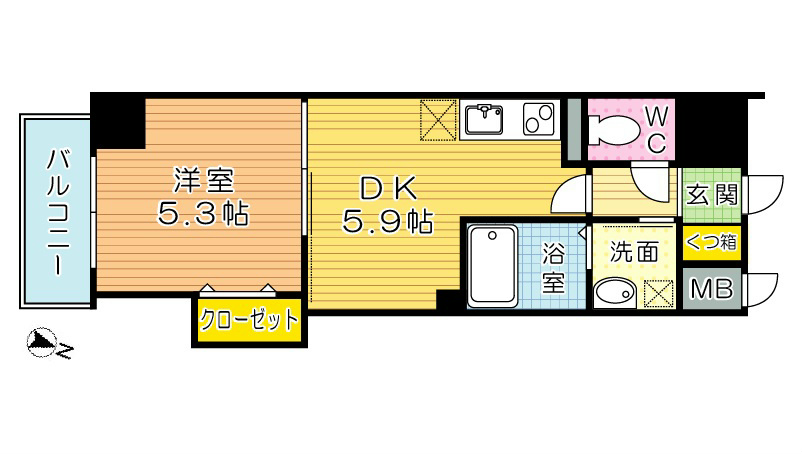 The Square・Grand Residence(ザ・スクエア グランドレジデンス)  407号室 間取り