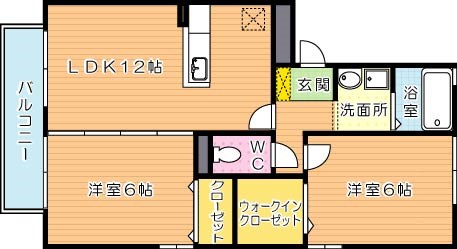 ヒーリングＫ 301号室 間取り