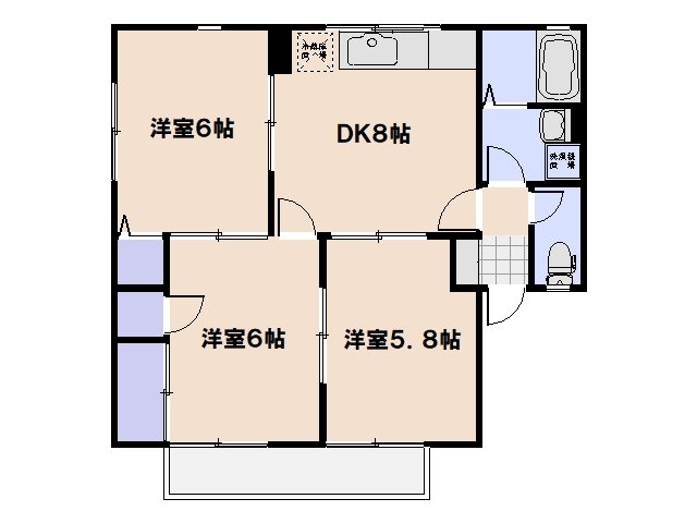 アビーロード D棟 間取り