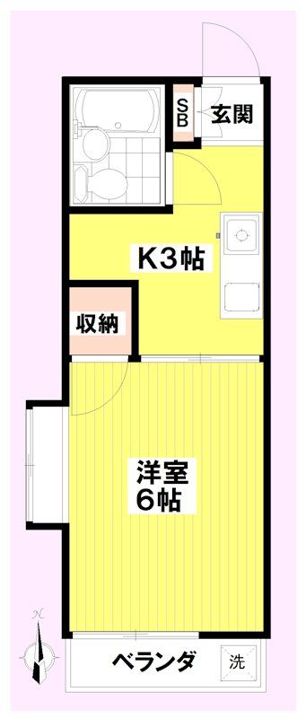 メゾンドブラン 103号室 間取り