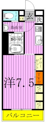 リブリ・オルテンシア 110号室 間取り
