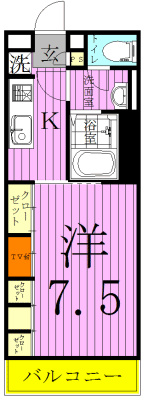 207号室 間取り