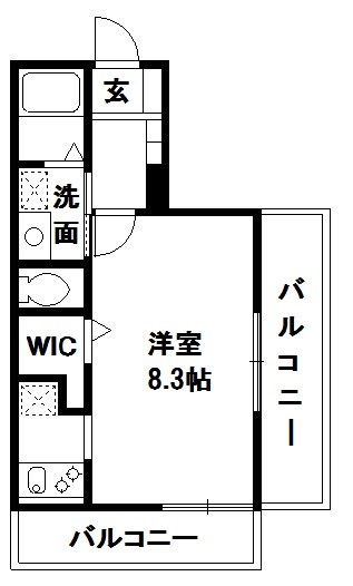 RICHEZ翔南 203号室 間取り