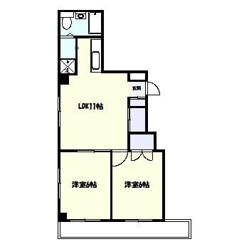 アメニティ東町 501号室 間取り