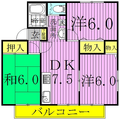ジョイフローリッシュ 201号室 間取り