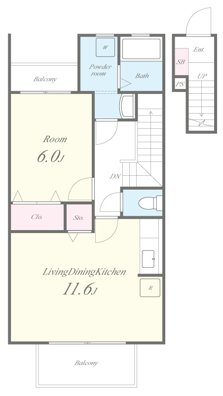 LAND PARK 横大路 A棟 間取り図