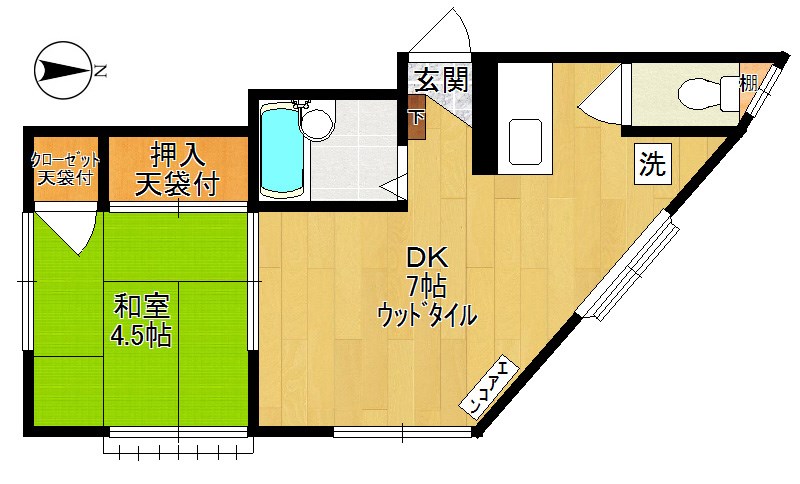 ヒルトップ西本 103号室 間取り